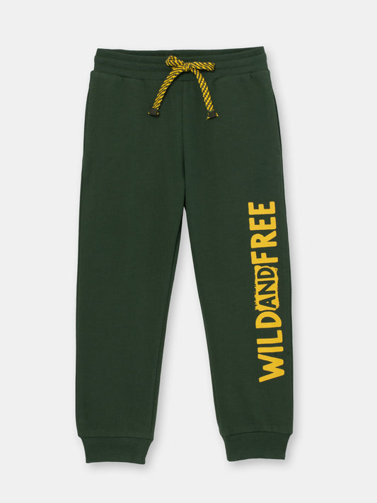Boys Khaki Pants Wild and Free Print
