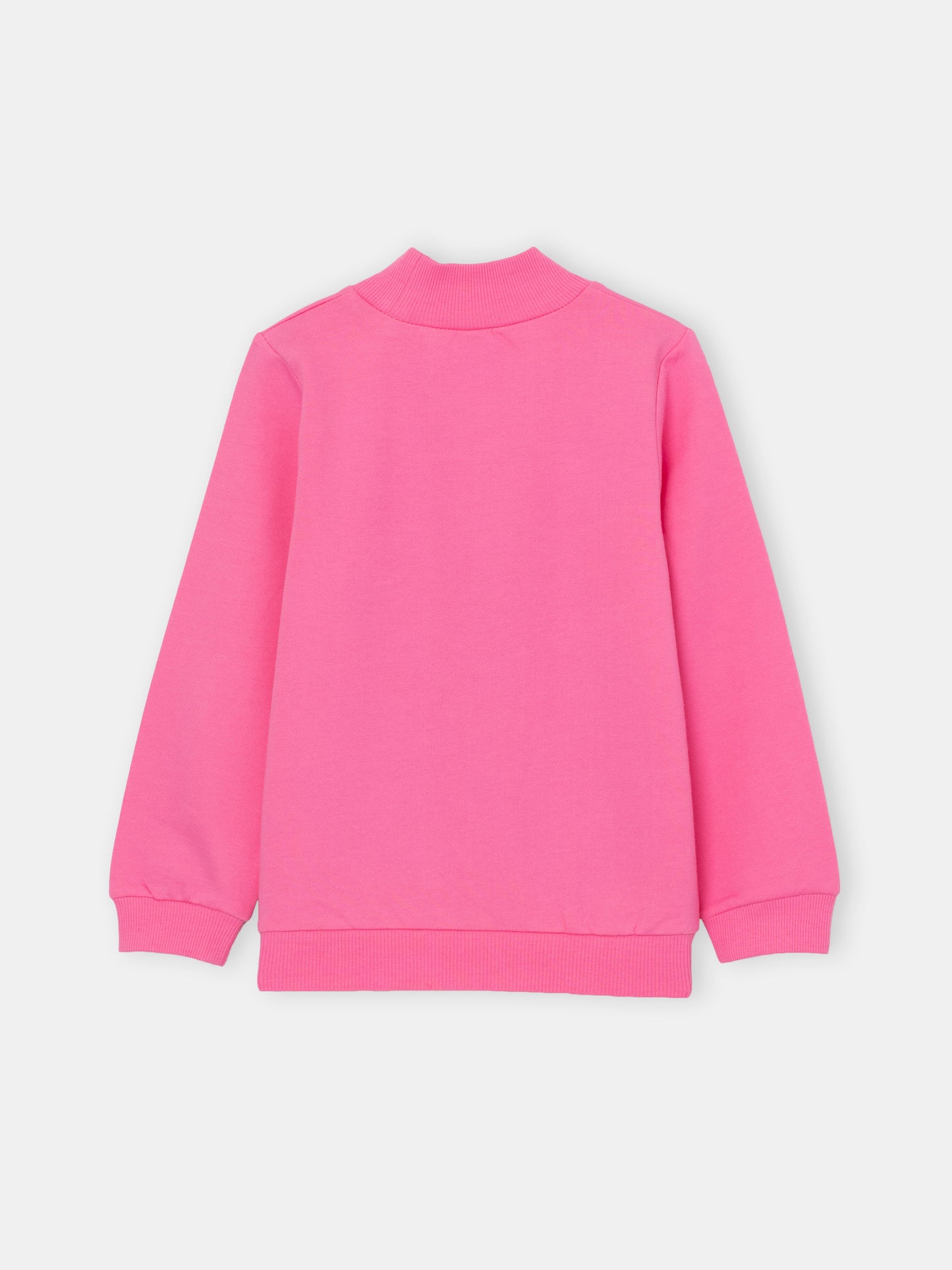 Girls Raspberry Turtleneck with Sparkling Unicorn Print