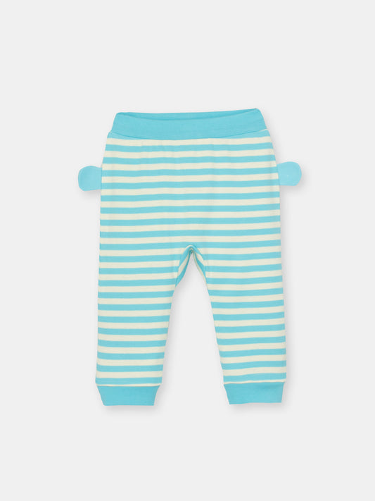 CWNB 70081-43-285 - Cherubino newborn baby boys atlantis pants with bear face print - front